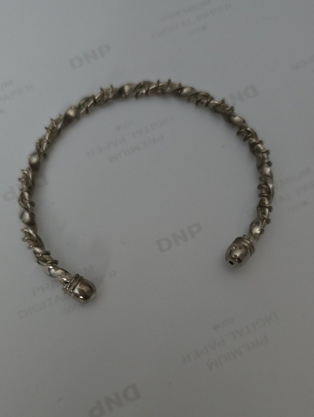 Macy's Silver-Tone Twisted Open Cuff Bracelet